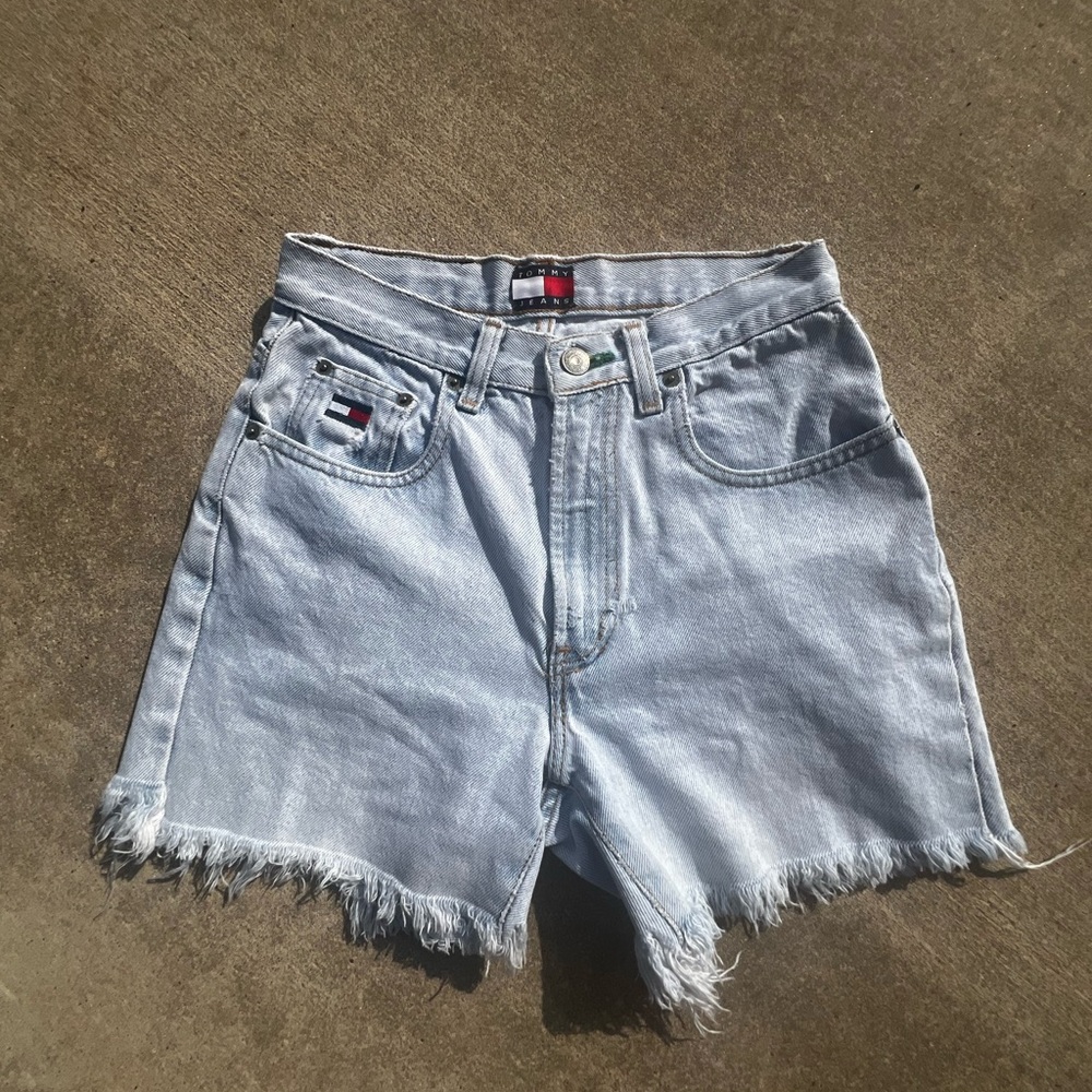 Tommy Hilfiger Blue Jean Shorts with Raw Hem